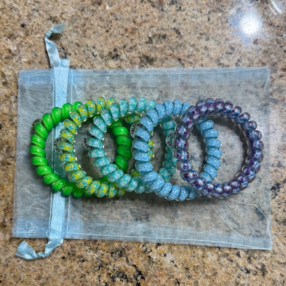 Colorful Spiral Hair Ties Set